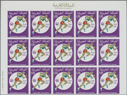 ** Marokko: 1973/1977, U/m Accumulation Of Apprx. 740 IMPERFORATE Stamps, All Of Them Within Units Incl - Maroc (1956-...)