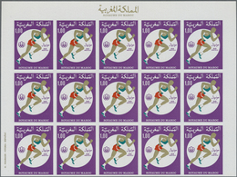 ** Marokko: 1973/1977, U/m Accumulation Of Apprx. 740 IMPERFORATE Stamps, All Of Them Within Units Incl - Morocco (1956-...)