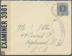 Br Mauritius: 1933/1945, Lot Of Nine Better Covers (single Lots), Showing Different Airmail Rates, Also - Maurice (...-1967)