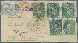 Br/GA/Brfst Mexiko: 1885/1911, Group Of Five Registered Covers/cards (plus One Front) To Europe/USA, Showing Att - Mexique