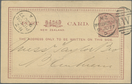 GA Neuseeland - Ganzsachen: 1876/1924 (ca.), Old Collection With About 40 Used And Unused Postcards Wit - Postwaardestukken