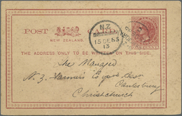 GA Neuseeland - Ganzsachen: 1885/1934 (ca.), Accumulation With 22 Used Postal Stationeries Incl. Postca - Entiers Postaux