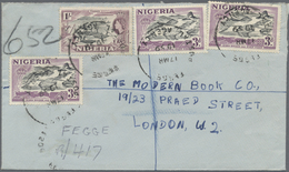 Br Nigeria: 1955/1965, Postmarks Of Nigeria, Accumulation Of Apprx. 200 Commercial Covers Showing A Vas - Nigeria (...-1960)