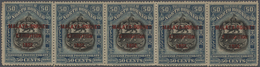 **/* Nordborneo: 1922, MALAYA-BORNEO EXHIBITION, 1c. To 50c., Group Of Nine Values Each As Horiz. Strip O - Noord Borneo (...-1963)