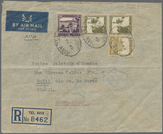 Br Palästina: 1922/1940, Group Of Four Covers: Three Incoming Mail (Russia 1922 And Germany 1938) And A - Palestine