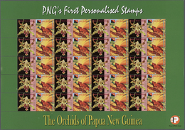 ** Papua Neuguinea: 2007. Lot With 500 Sheets ORCHIDS 0.85k With Personalised Ornamental Label RAGGIANA - Papua Nuova Guinea