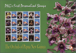 ** Papua Neuguinea: 2007. Lot With 500 Sheets ORCHIDS 1.00k With Personalised Ornamental Label SEA SQUI - Papua Nuova Guinea
