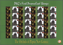 ** Papua Neuguinea: 2007. Lot With 500 Sheets ORCHIDS 3.00k With Personalised Ornamental Label NATIONAL - Papouasie-Nouvelle-Guinée