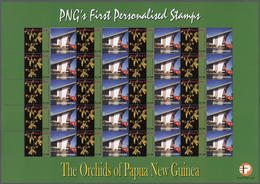 ** Papua Neuguinea: 2007. Lot With 500 Sheets ORCHIDS 3.00k With Personalised Ornamental Label NATIONAL - Papoea-Nieuw-Guinea
