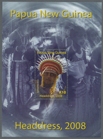 ** Papua Neuguinea: 2008, Papua New Guinea. HEADDRESSES. Lot Of 280 Souvenir Sheets Each Containing The - Papua New Guinea