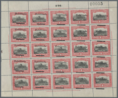 **/* Paraguay: 1908/1909, Revaluation Overprints, Specialised Assortment Of Nine Complete Sheets Of 25 St - Paraguay
