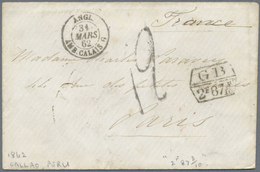 Br Peru: 1862/1870, Seven Letters In Very Fine Condition, Six Of Them Franked, Five Of Them Used In Per - Peru