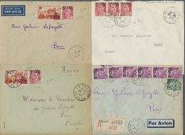 Br Reunion: 1950/1974, Group Of Ten Commercial Covers To Paris Resp. Monaco, Some Postal Wear. - Covers & Documents