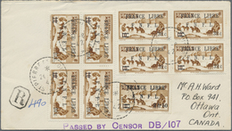 Br St. Pierre Und Miquelon: 1942, Overprint Issues "France Libre...", Lot With Seven Covers To Canada O - Sonstige & Ohne Zuordnung