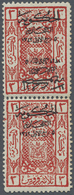 **/*/O Saudi-Arabien - Hedschas: 1922-25, Overprinted Issues Collection In Album Bearing Pairs With And Wit - Saudi Arabia