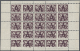 ** SCADTA - Länder-Aufdrucke: 1923, "A" Handstamp On 1921 3p In Pane Of 25 (2010 Mi # 10, €5000 ++), NH - Flugzeuge