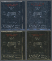 ** Schardscha / Sharjah: 1972, Olympic Games Munich 'FOOTBALL' Gold And Silver Foil Stamps Investment L - Schardscha