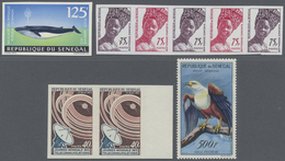 ** Senegal: 1961/1997 (ca.), Accumulation In Box With Stamps And Miniature Sheets Incl. Many IMPERFORAT - Senegal (1960-...)