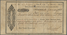 Br Singapur: 1883/1903 (ca.), Four Fiscal Documents Form Singapore Without Stamps But With Different Ms - Singapore (...-1959)