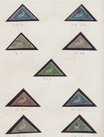 O/(*) Kap Der Guten Hoffnung: 1853/1864, Mainly Used Collection Of 17 Triangulars (one Forgery Not Counted - Kap Der Guten Hoffnung (1853-1904)