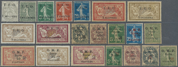 */** Syrien: 1919/1924, Mint Assortment Of Overprint Issues Incl. Better Items, E.g. Maury Nos 1, 4/8, 9 - Syria