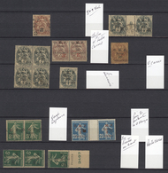 **/*/O Syrien: 1920/1921, FLEURONS D'ALEP (black And Red), Specialised Accumulation Of Apprx. 140 Stamps In - Siria