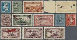 **/*/O Syrien: 1920-80, Small Collection Alaouties On Album Pages Mint And Used, Mint Block Of 25 0,5 P. On - Syrien