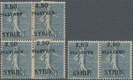 **/* Syrien: 1924, Lot Of 38 Stamps Within Units With (grossly) Diplaced Overprints, Partly Resulting In - Syrië