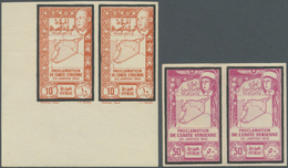 **/*/(*)/O Syrien: 1942/1957, Fly U/m Accumulation Of Nearly 600 IMPERFORATE Stamps Incl. Complete Sets, Blocks - Syrië