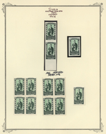 **/* Syrien: 1942/1953, Specialised Mint Collection On Album Pages, Showing Blocks Of Four, Plate Blocks, - Syrie
