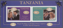 ** Tansania: 1986, Royal Wedding, 12 Sets Of Mini Sheets And 39 Copies Of Souvenir Sheet (30s./90s.), U - Kenya, Oeganda & Tanzania