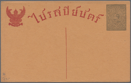 GA Thailand - Ganzsachen: 1883-1943: Specialized Collection Of 45 Postal Stationery Cards, A Letter She - Thaïlande