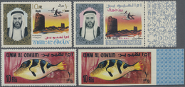 ** Umm Al Qaiwain: 1964/1972 (ca.), Collection In Stockbook With Nearly All Different Perf. And Imperf. - Umm Al-Qiwain