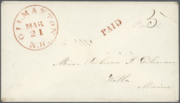 Br Vereinigte Staaten Von Amerika: 1814-50, 41 Prefilatelic Folded Envelopes Showing Many Different Sma - Sonstige & Ohne Zuordnung