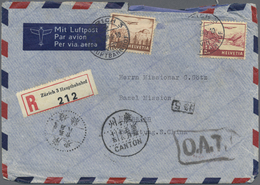 Br/GA Alle Welt: 1900/1950, Kleiner Briefposten Von Ca. 150 Bis 200 Stück, Dabei Neben Ansichtskarten Aus - Collections (sans Albums)