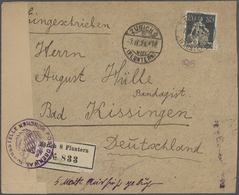 Br/ Alle Welt: 1920/45 (ca.) Posten Von Ca. 24 Belegen Mit Devisenzensuren, Amtlichen Eröffnungen, Zensu - Collections (sans Albums)