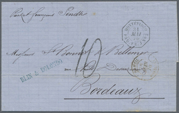 Br Südamerika: 1848/1873, Mail South America-France (and Vice Versa), Group Of Ten Entires, Varied Cond - Autres - Amérique