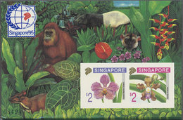 ** Asien: 1995, Stamp Exhibition SINGAPORE '95 ("Orchids"), IMPERFORATE Souvenir Sheet, Lot Of 50 Piece - Andere-Azië