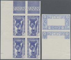 (*) Französische Kolonien: 1938/1940 (ca.), Accumulation On Stocksheets With About 100 PROOFS (complete - Sonstige & Ohne Zuordnung