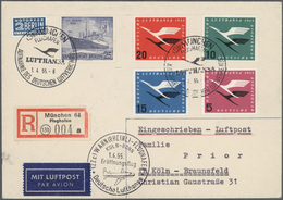 Br Flugpost Deutschland: 1.4.55-1995, Flugpost "LH-LUFTHANSA", Erst-, Hin-und Rückflüge, Fast Alles Ver - Airmail & Zeppelin