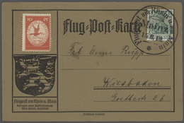 Br/GA Flugpost Deutschland: 1912/1960 (ca.), Ca. 45 Flugpostbriefe Und Karten Inkl. Zeppelin Aus Deutschla - Airmail & Zeppelin