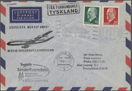GA/Br Flugpost Deutschland: 1956 - 1980 (ca.), DDR, Posten Von über 570 Speziellen Flugbelegen, Sehr Viele - Posta Aerea & Zeppelin