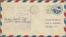 Br Flugpost Alle Welt: 1924/1961 (strong Focus On 1930s), AIR MAIL, Lot Of 102 First Trip Covers (inclu - Other & Unclassified