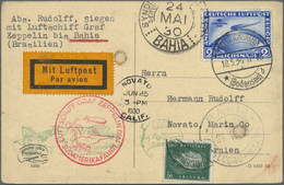 Br Zeppelinpost Deutschland: 1912/1936, Flug- Und Zeppelinpost, Lot Von 14 Briefen Und Karten Ab Flugpo - Luft- Und Zeppelinpost