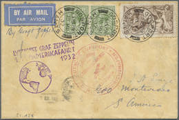 Br Zeppelinpost Deutschland: 1932/1936. Interessante Sammlung Mit Insgesamt 77 Briefen Und Karten. Bele - Posta Aerea & Zeppelin