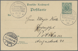 /GA Deutsche Schiffspost - Marine: 1900, 12 Ansichtskarten Bzw. 2 Ganzsachen (1 "für MSP") Mit Abb. 3x " - Other & Unclassified