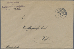 Br Deutsche Schiffspost - Marine: 1918:  Kuvert  Nach Kiel, Stempel Kaiserliche Deutsche  Marineschiffs - Other & Unclassified