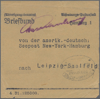 Br Deutsche Schiffspost Im Ausland - Seepost: 1934/1935, 10 "Streckenbrief-Verbinde-Zettel" Der Strecke - Altri & Non Classificati