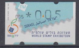 ISRAEL 1998 SIMA ATM WORLD STAMP EXHIBITION TEL AVIV YAFO 0.05 SHEKELS NUMBERS 005 - Viñetas De Franqueo (Frama)