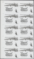 ** Thematik: Eisenbahn / Railway: 1980, Zaire. Progressive Proofs Set Of Sheets For The Souvenir Sheet - Treinen